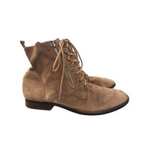 Sam Edelman Mackay Womens Size 9 Brown Nubuck Combat Style Ankle Boots